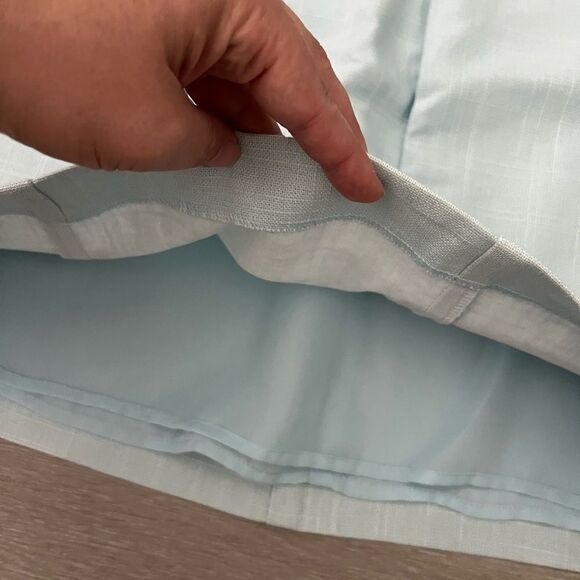 Whistles Linen Blend Skirt Preppy size 6 Light Baby Blue - Picture 6 of 6